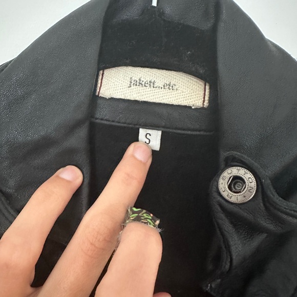 Jakett etc leather jacket size small - Picture 2 of 4